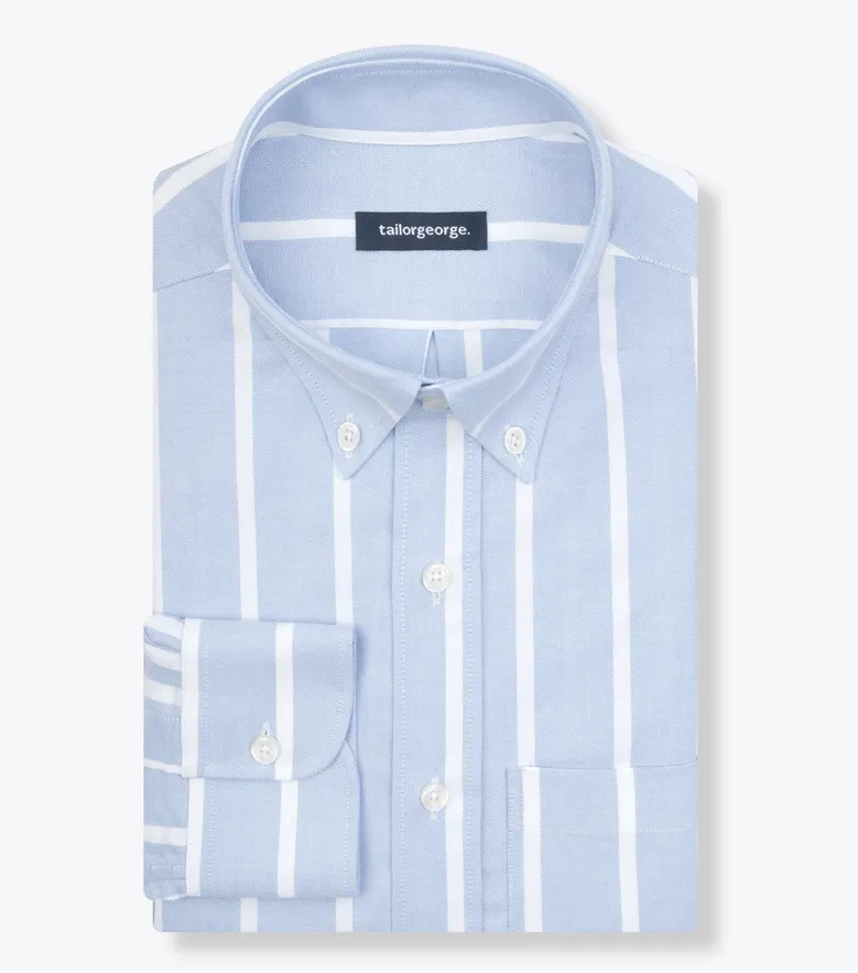 Easy-iron plain white poplin shirt
