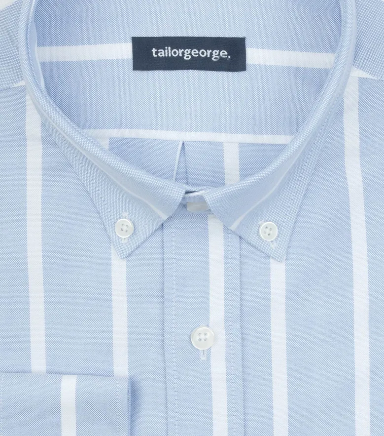 Easy-iron plain white poplin shirt