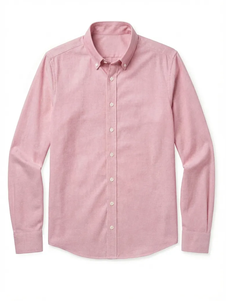 Easy-iron plain white poplin shirt