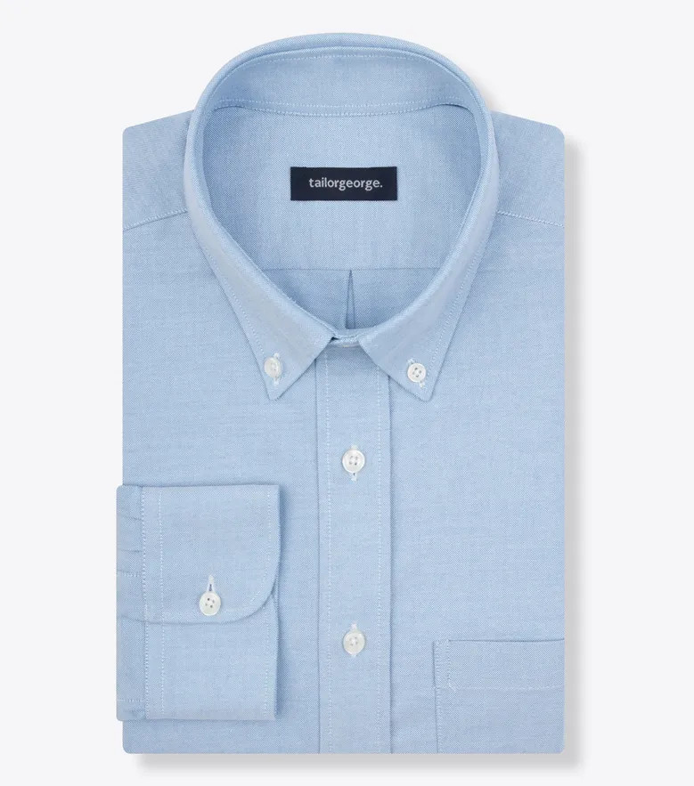 Easy-iron plain white poplin shirt