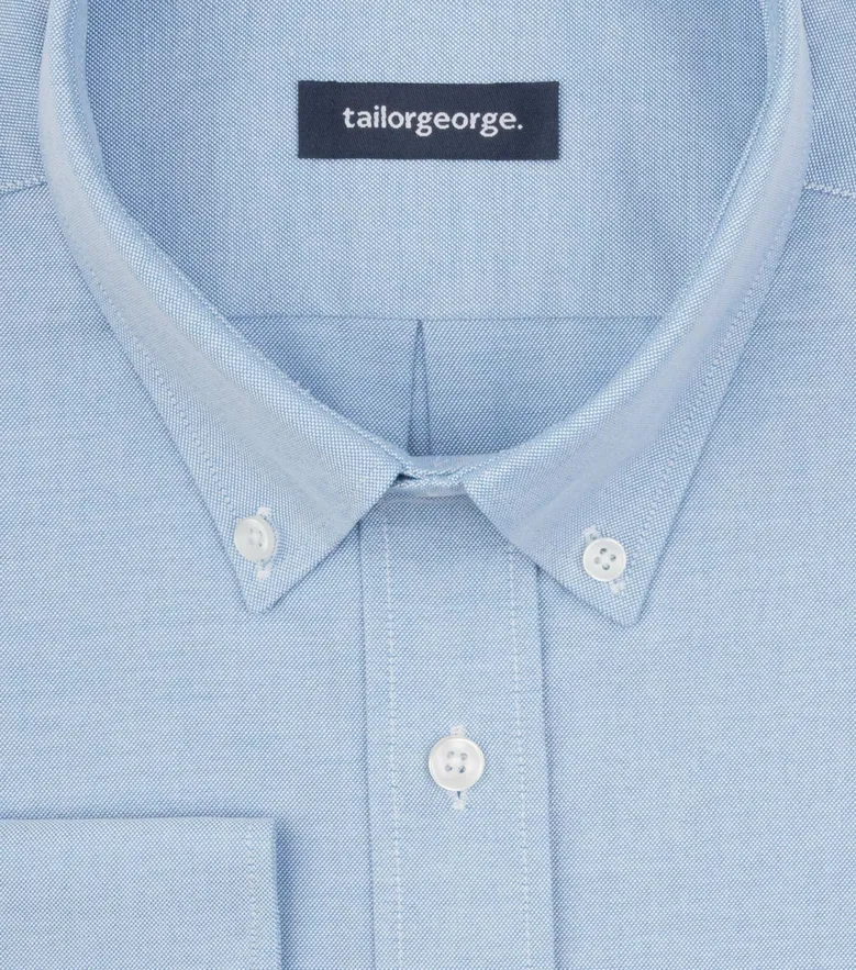 Easy-iron plain white poplin shirt