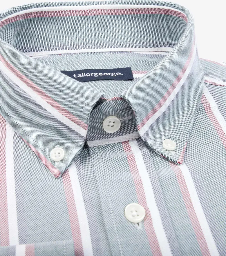Easy-iron plain white poplin shirt