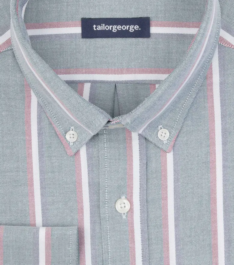 Easy-iron plain white poplin shirt