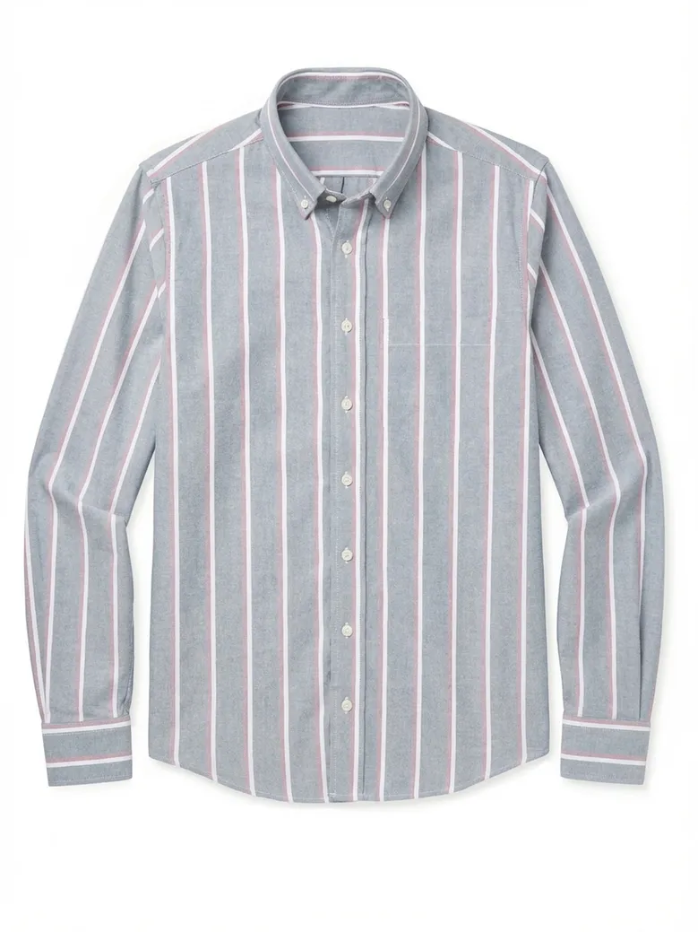 Easy-iron plain white poplin shirt