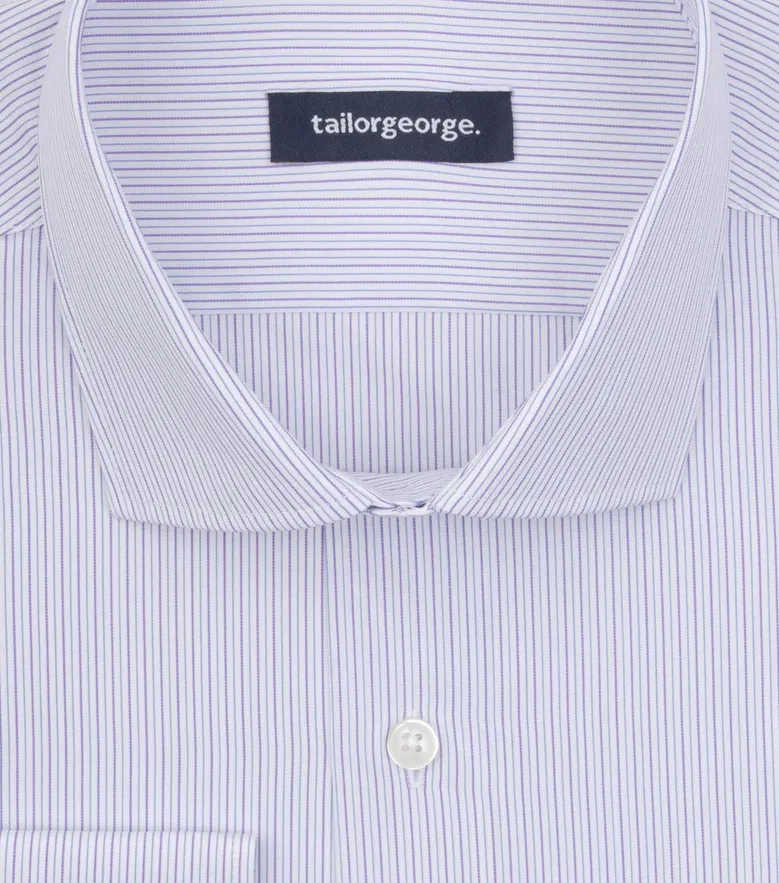 Easy-iron plain white poplin shirt