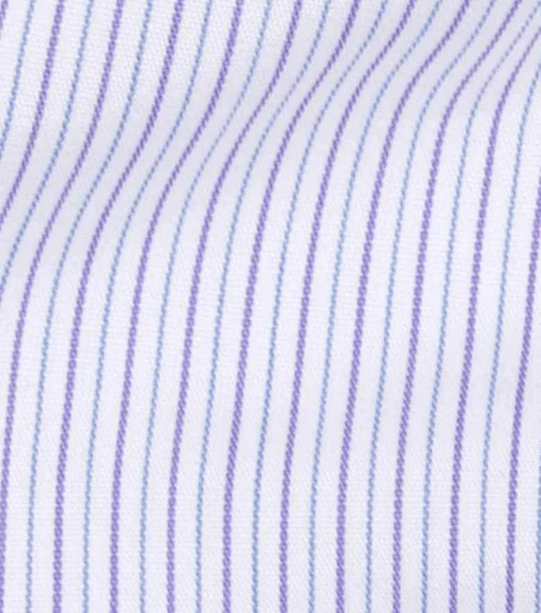 Easy-iron plain white poplin shirt