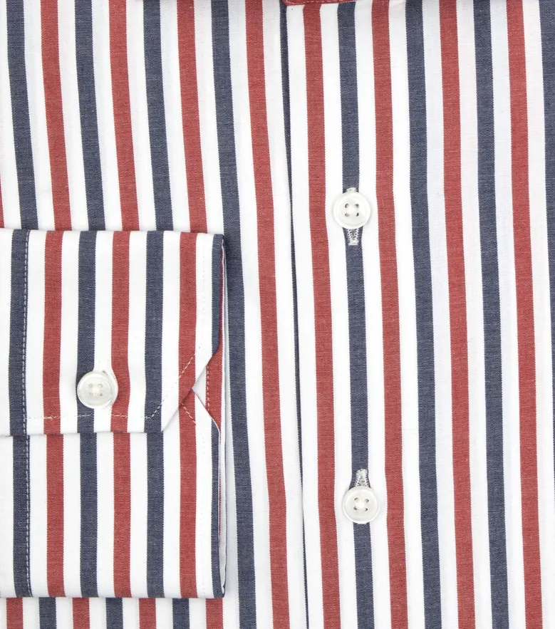 Easy-iron plain white poplin shirt