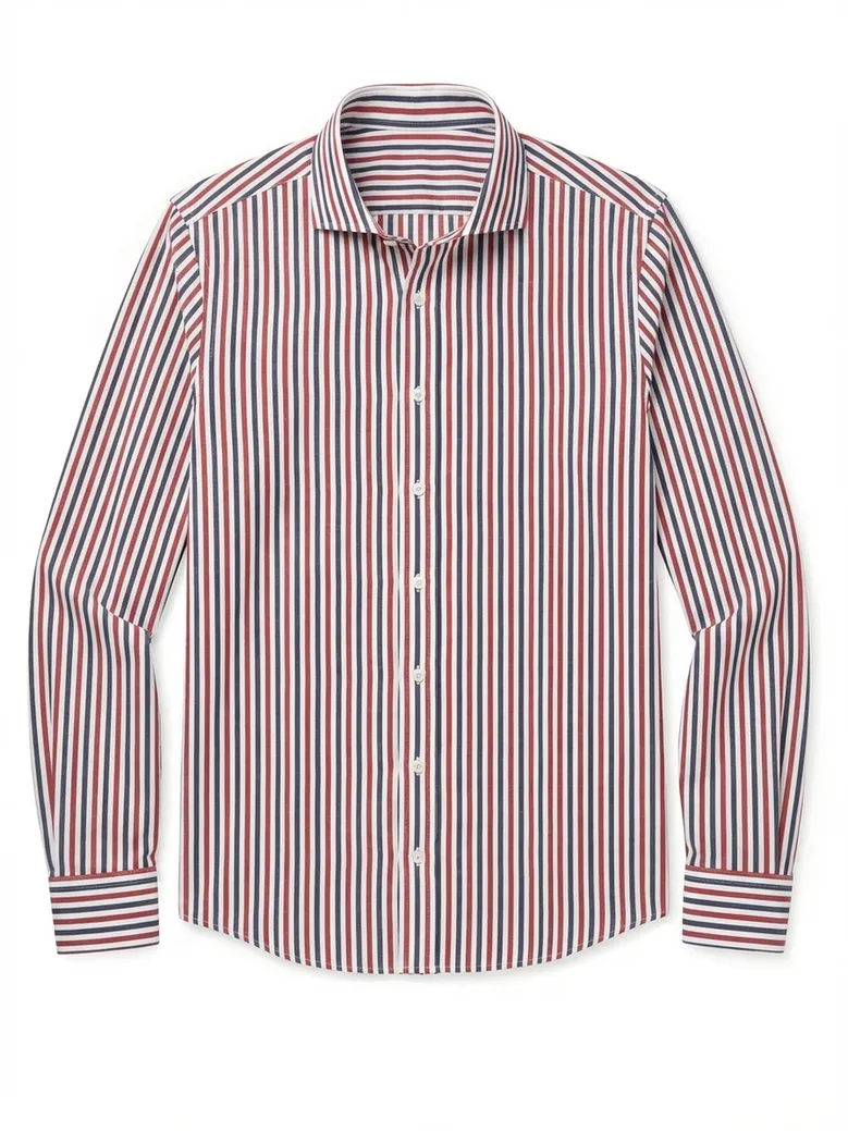 Easy-iron plain white poplin shirt