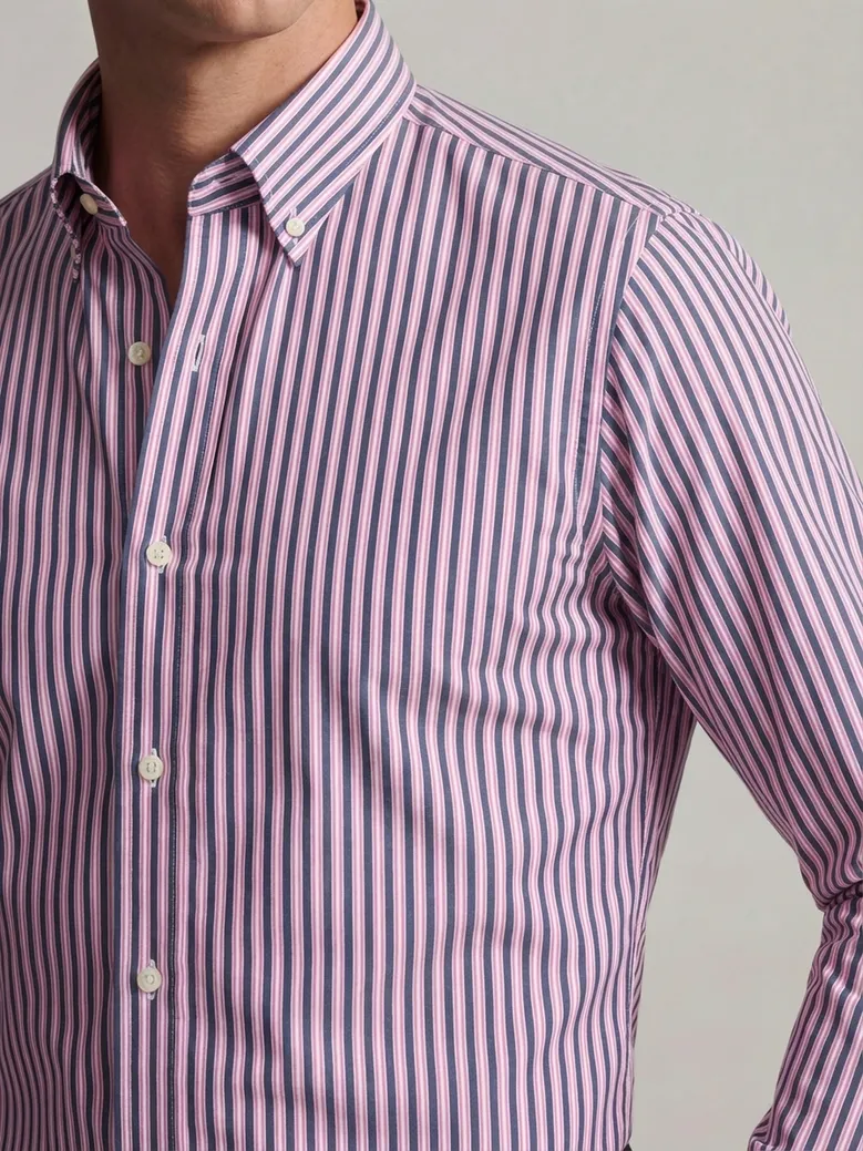 Easy-iron plain white poplin shirt