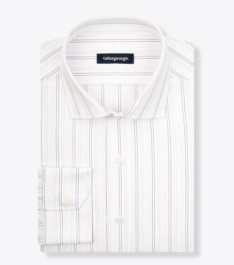 Easy-iron plain white poplin shirt