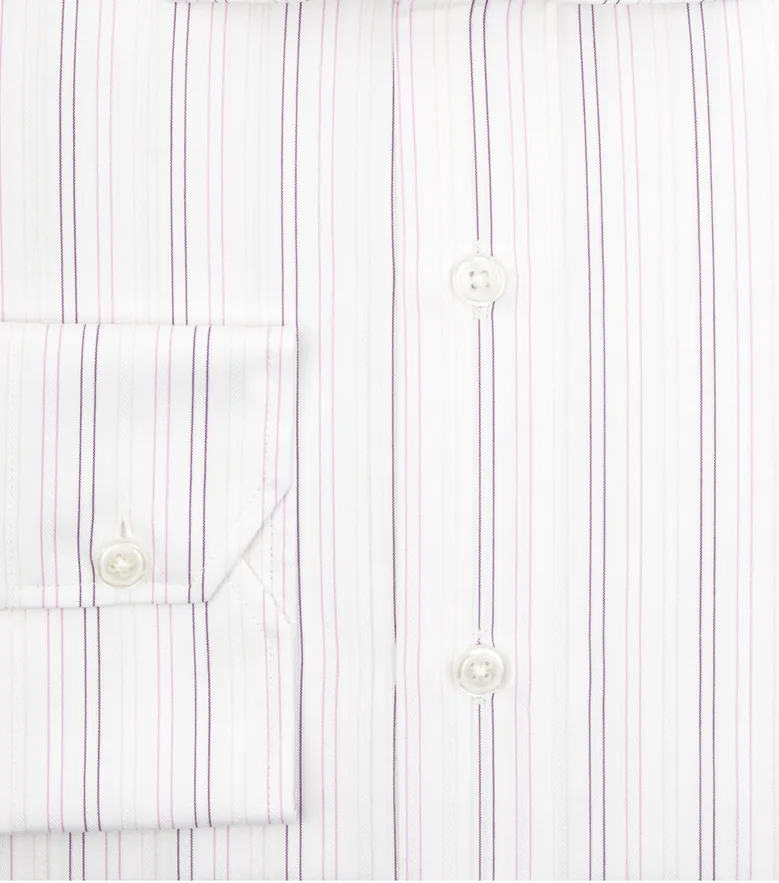Easy-iron plain white poplin shirt