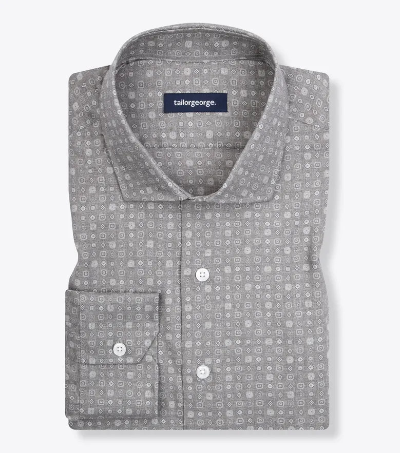 Easy-iron plain white poplin shirt