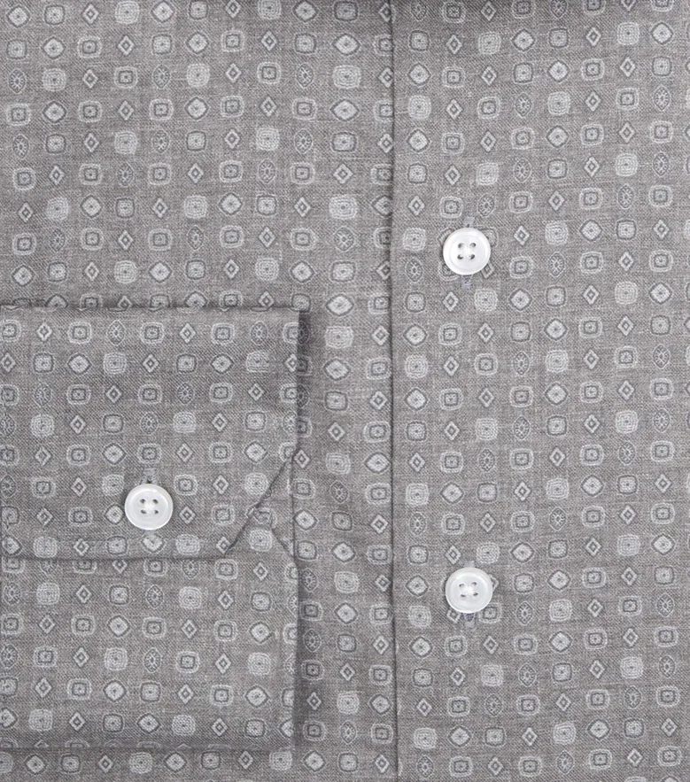 Easy-iron plain white poplin shirt