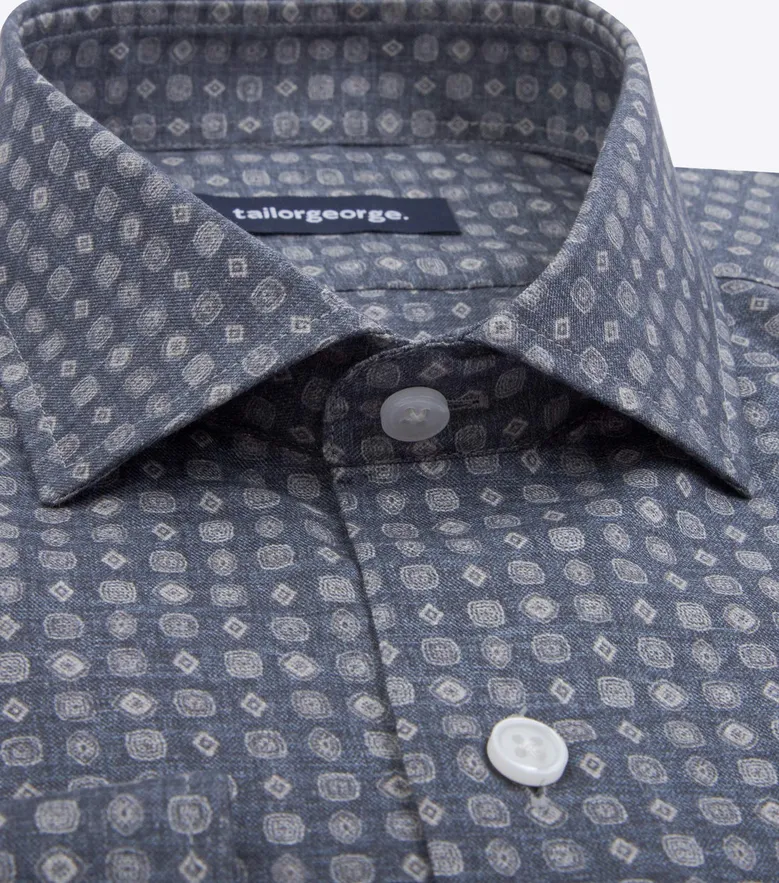 Easy-iron plain white poplin shirt