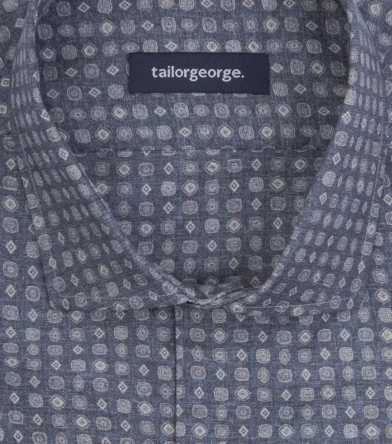 Easy-iron plain white poplin shirt
