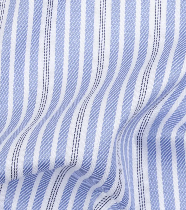 Easy-iron plain white poplin shirt