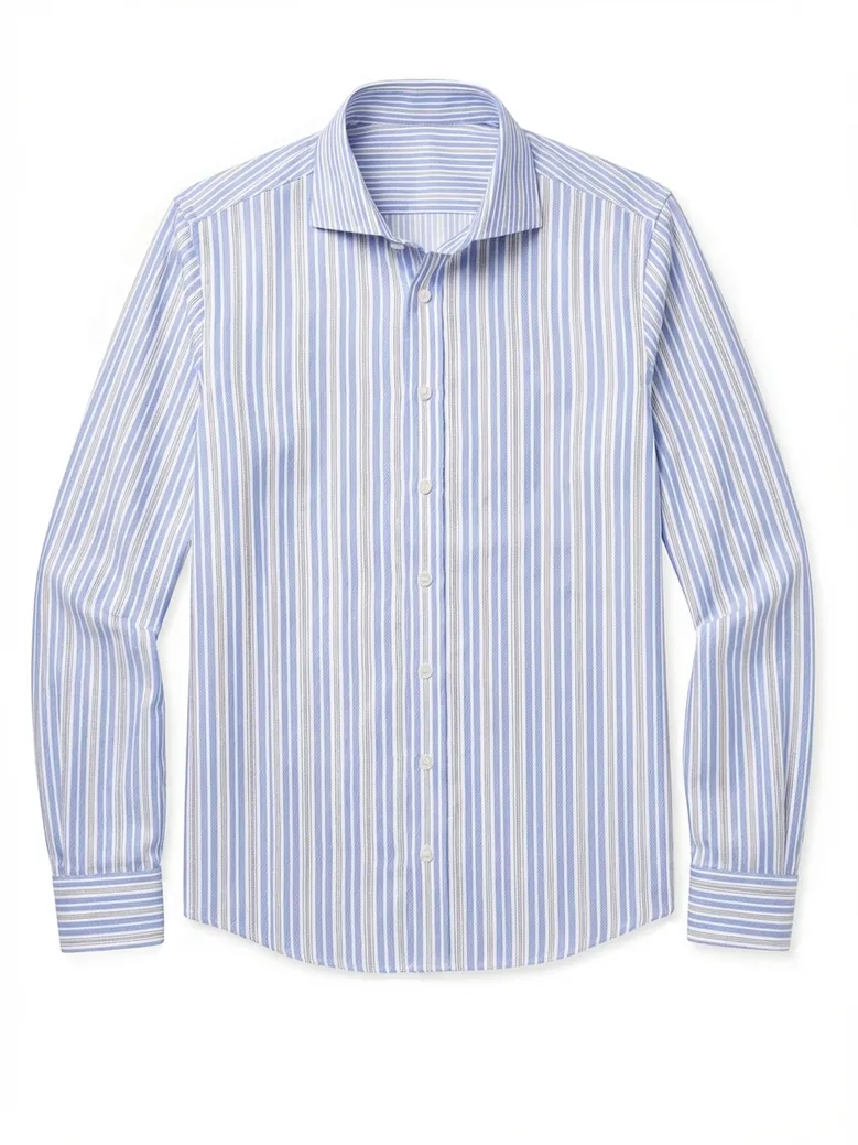 Easy-iron plain white poplin shirt