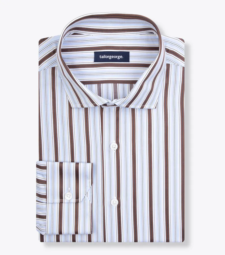 Easy-iron plain white poplin shirt