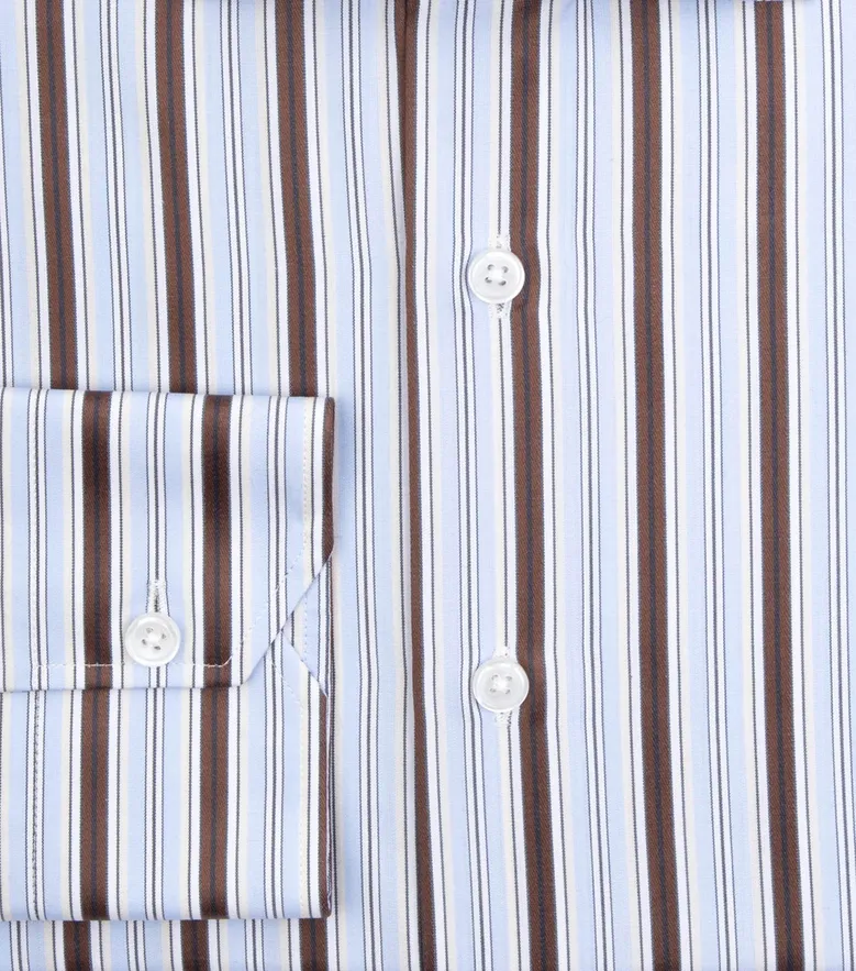Easy-iron plain white poplin shirt