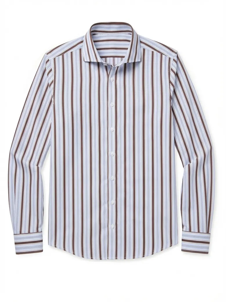 Easy-iron plain white poplin shirt