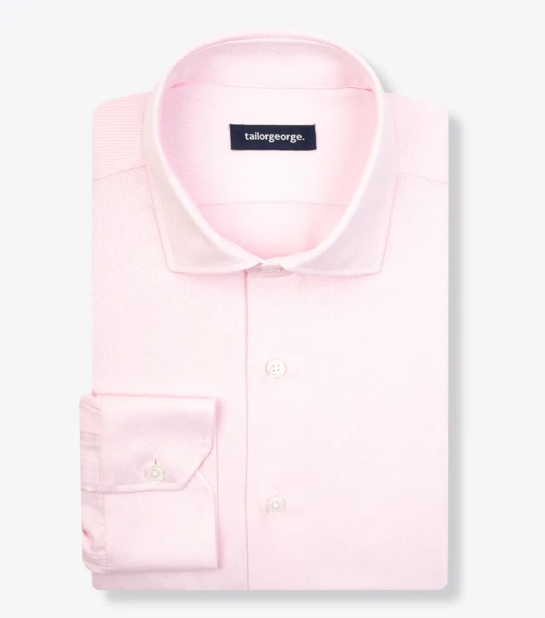 Easy-iron plain white poplin shirt