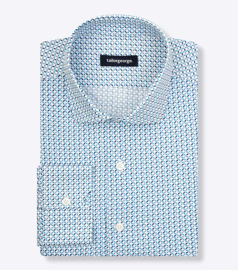 Easy-iron plain white poplin shirt