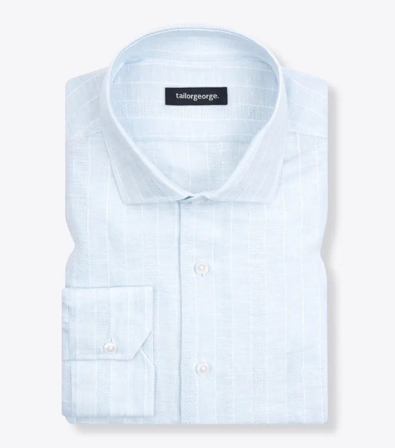 Easy-iron plain white poplin shirt