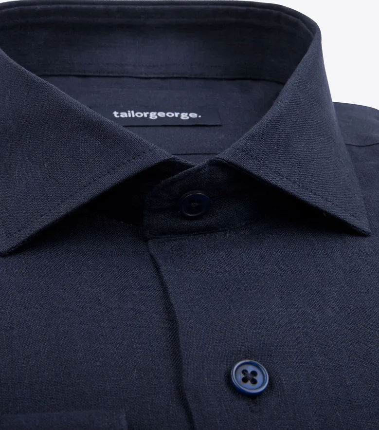 Easy-iron plain white poplin shirt