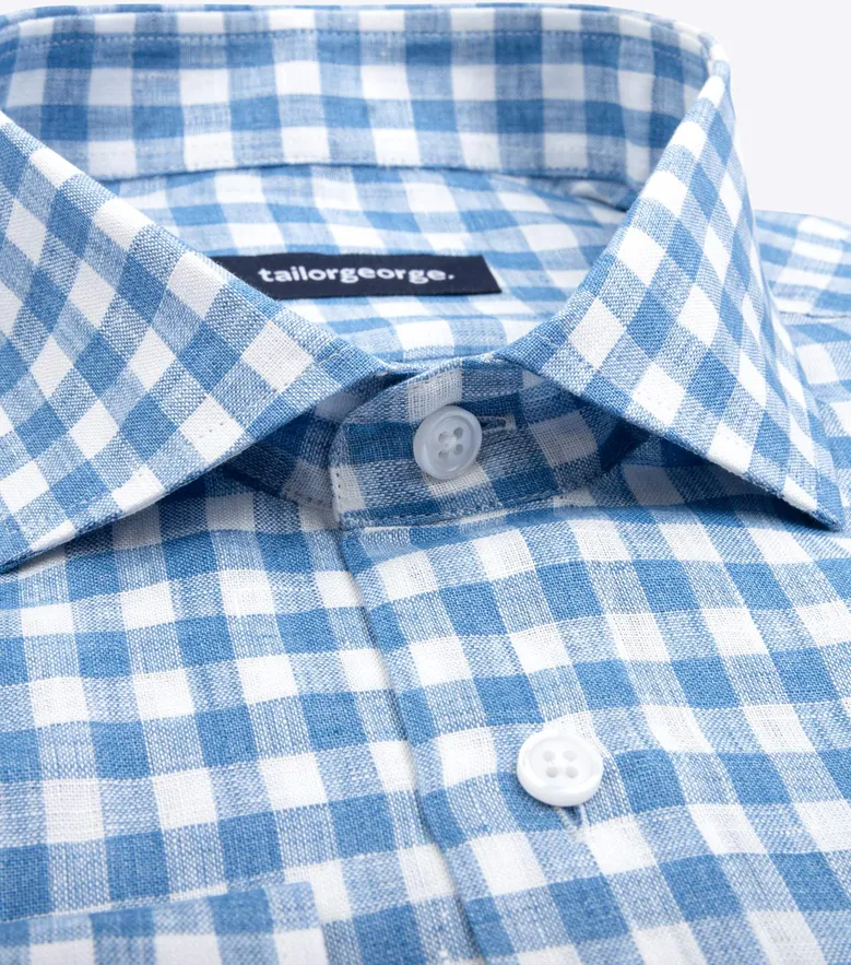 Easy-iron plain white poplin shirt