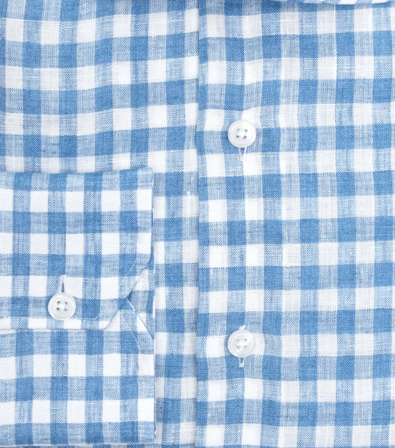 Easy-iron plain white poplin shirt