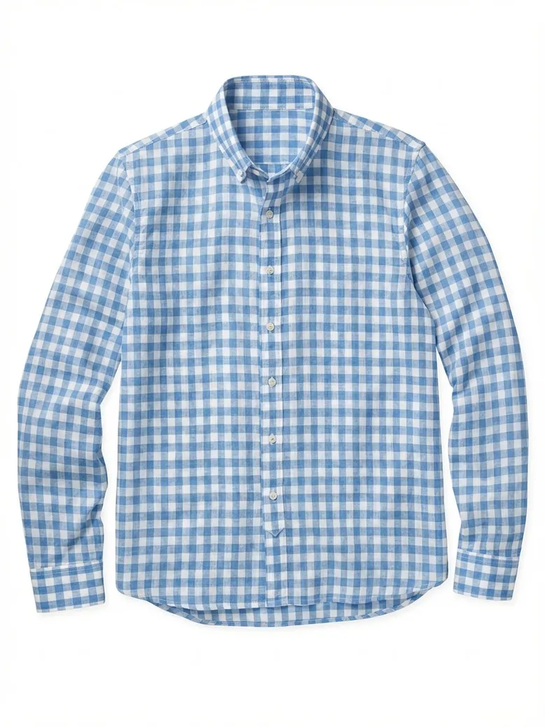 Easy-iron plain white poplin shirt
