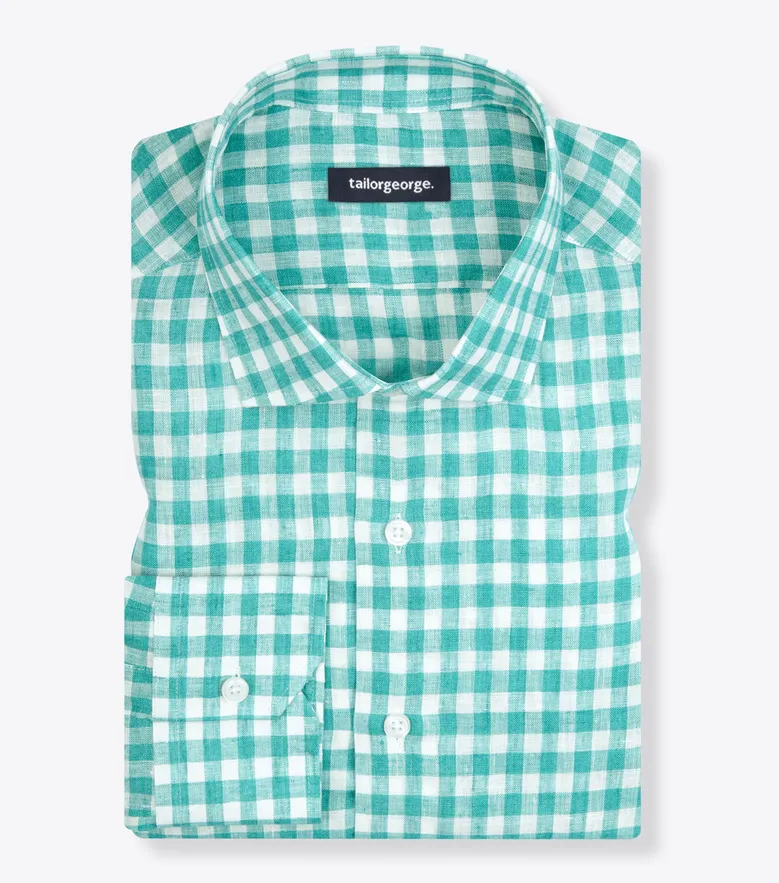 Easy-iron plain white poplin shirt