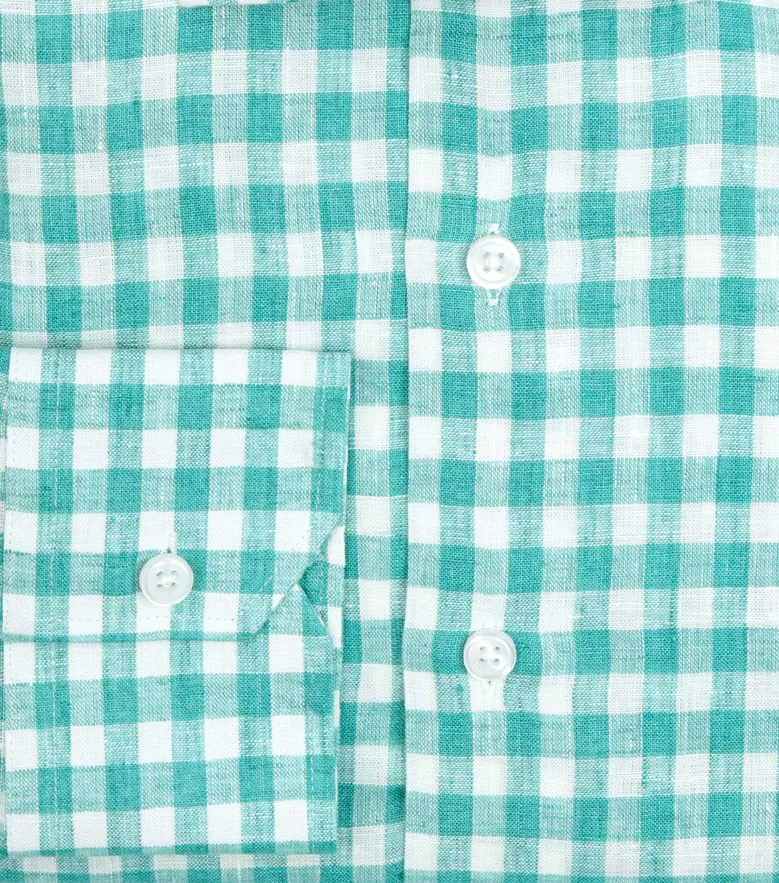 Easy-iron plain white poplin shirt