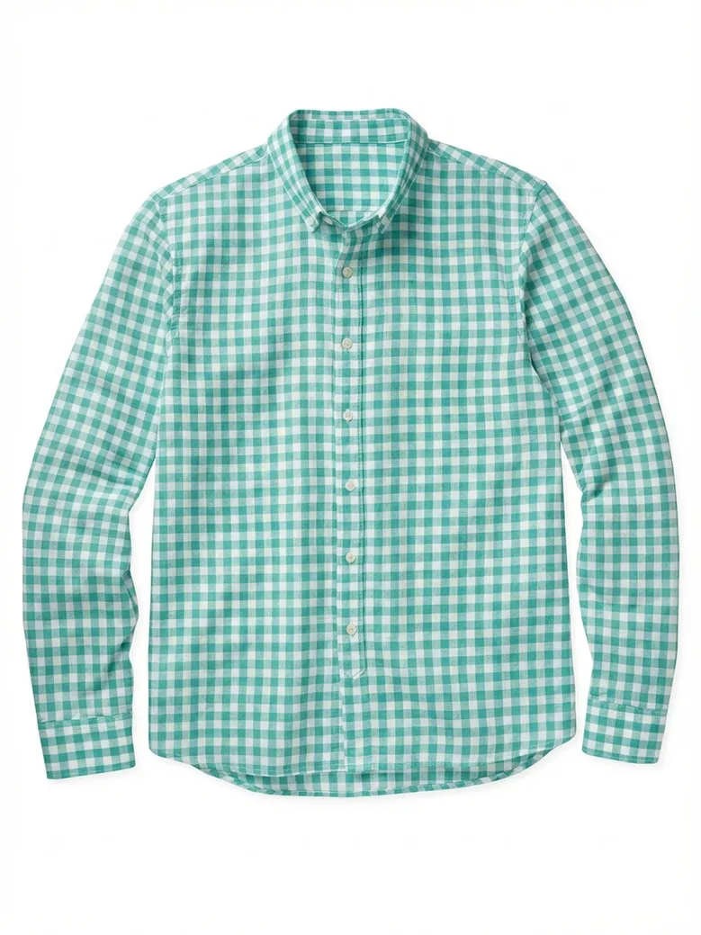 Easy-iron plain white poplin shirt