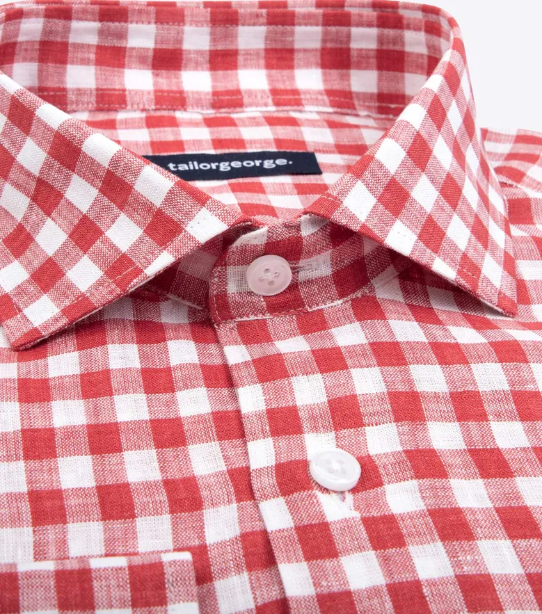 Easy-iron plain white poplin shirt