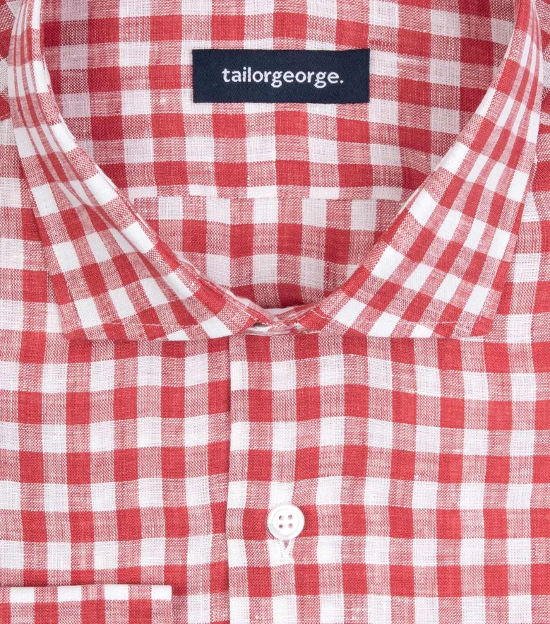 Easy-iron plain white poplin shirt