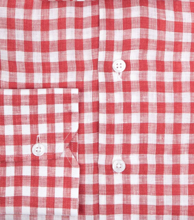 Easy-iron plain white poplin shirt