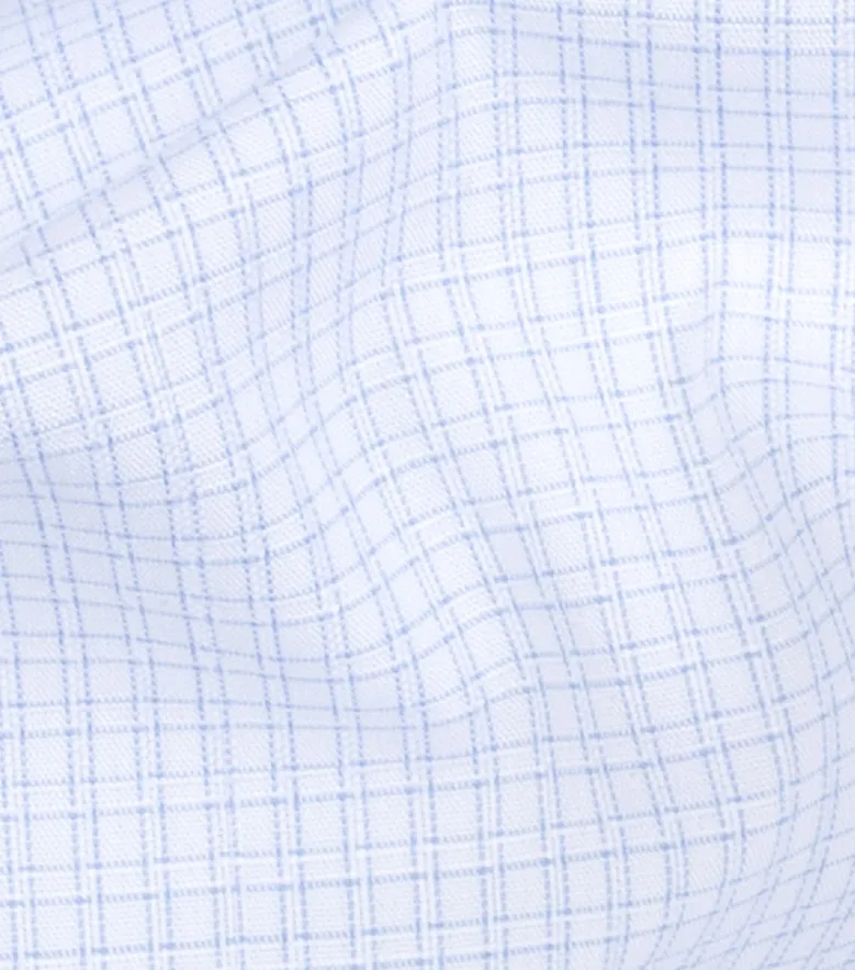 Easy-iron plain white poplin shirt