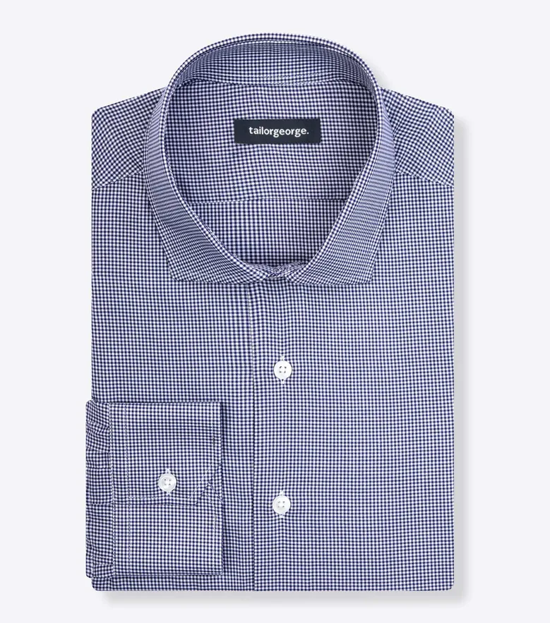Easy-iron plain white poplin shirt