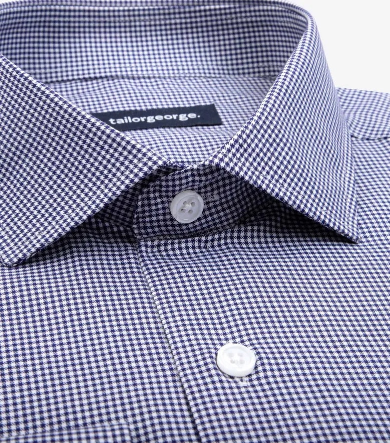 Easy-iron plain white poplin shirt