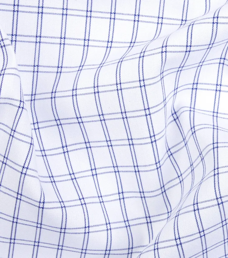 Easy-iron plain white poplin shirt