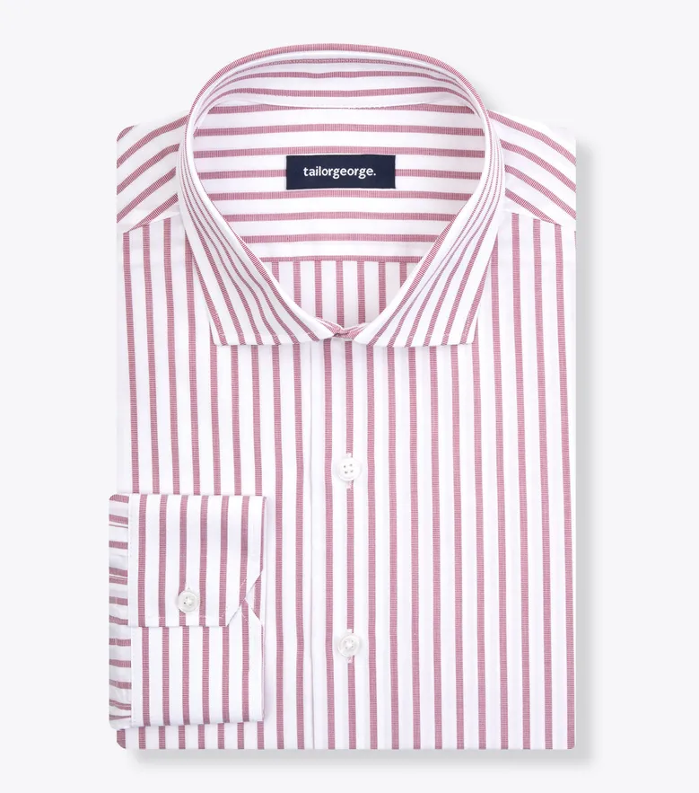 Easy-iron plain white poplin shirt