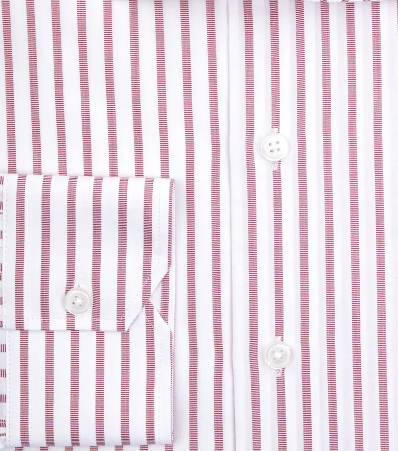 Easy-iron plain white poplin shirt