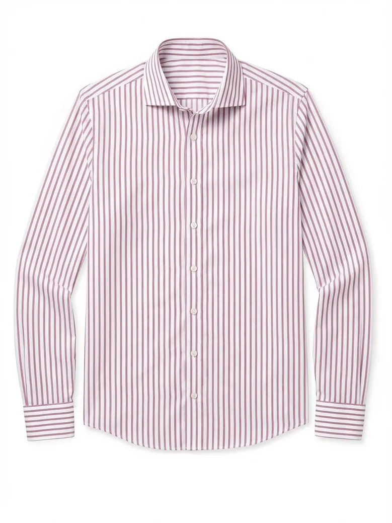 Easy-iron plain white poplin shirt
