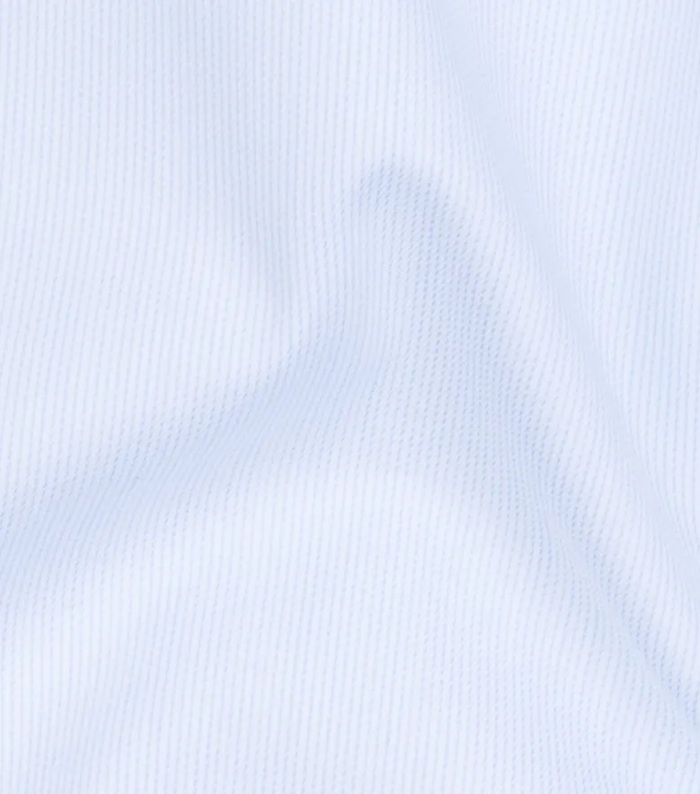 Easy-iron plain white poplin shirt