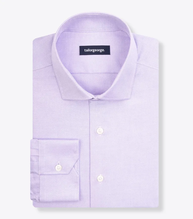 Easy-iron plain white poplin shirt