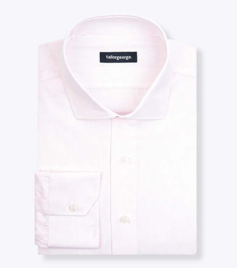 Easy-iron plain white poplin shirt