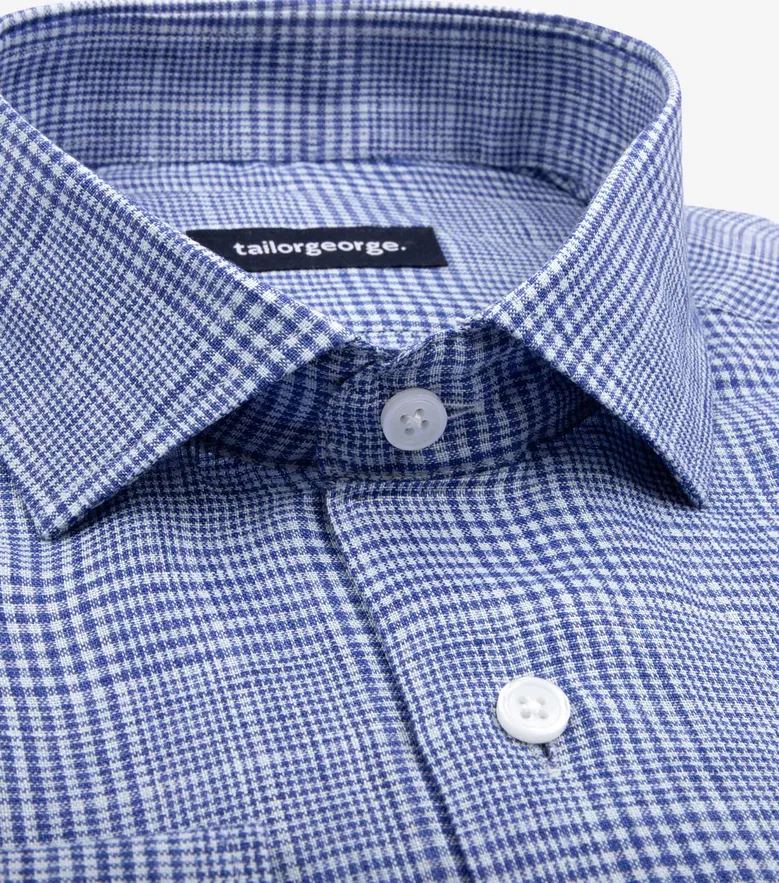 Easy-iron plain white poplin shirt