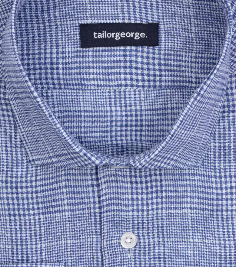 Easy-iron plain white poplin shirt