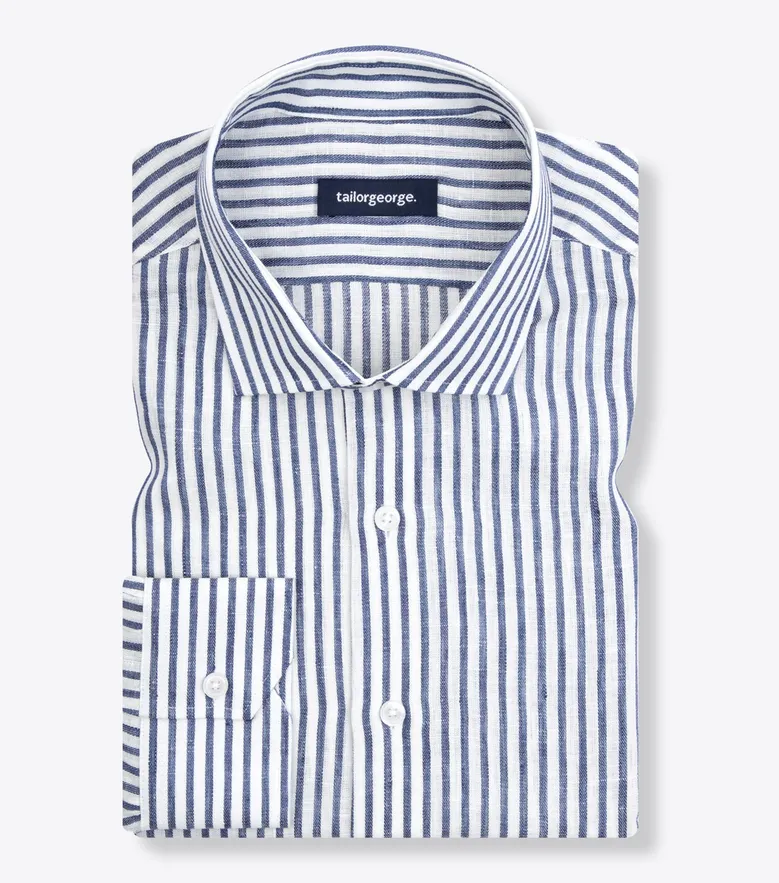 Easy-iron plain white poplin shirt